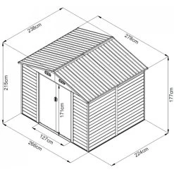 Abri De Jardin En Métal Aspect Bois 6,62m² + Kit D'ancrage - X-METAL 11 Abri De Jardin En Métal Aspect Bois 6,62m² + Kit D'ancrage - X-METAL -Jardin Abris Magasin abri de jardin en metal aspect bois 662m kit d ancrage x metal 3