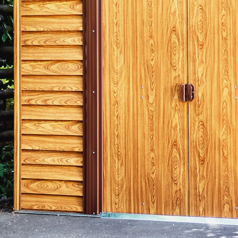 Abri De Jardin En Métal Aspect Bois 6,62m² + Kit D'ancrage - X-METAL 8 Abri De Jardin En Métal Aspect Bois 6,62m² + Kit D'ancrage - X-METAL – Image 6