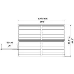 Abri De Jardin En Polycarbonate 1,93m² Skylight Deco - Palram - Canopia -Jardin Abris Magasin abri de jardin en polycarbonate 193m skylight deco palram 3