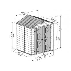 Abri De Jardin En Polycarbonate 2,65m² Skylight Deco - Palram - Canopia -Jardin Abris Magasin abri de jardin en polycarbonate 265m skylight deco palram 2