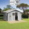 Abri De Jardin En PVC 11,2m² DECO Gris Clair Et Blanc Grosfillex + Kit Ancrage Offert 1 Abri De Jardin En PVC 11,2m² DECO Gris Clair Et Blanc Grosfillex + Kit Ancrage Offert -Jardin Abris Magasin abri de jardin en pvc 112m deco gris clair et blanc grosfillex