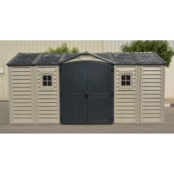 Abri De Jardin En PVC 11,95m² DarkGrey Apex + Kit De Fondation DURAMAX -Jardin Abris Magasin abri de jardin en pvc 1195m darkgrey apex duramax kit de fondation 2
