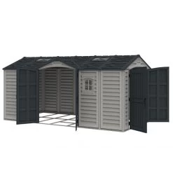 Abri De Jardin En PVC 11,95m² DarkGrey Apex + Kit De Fondation DURAMAX -Jardin Abris Magasin abri de jardin en pvc 1195m darkgrey apex duramax kit de fondation 5