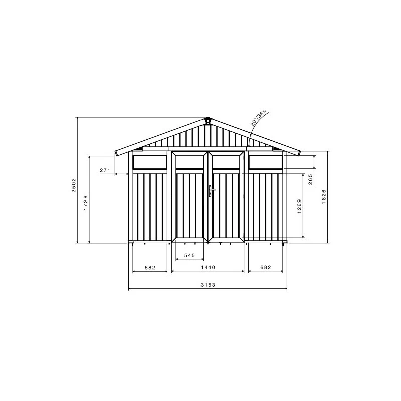 Abri De Jardin En PVC 7,53m² UTILITY Blanc Et Gris Bleu Grosfillex + Kit Ancrage Offert 4 Abri De Jardin En PVC 7,53m² UTILITY Blanc Et Gris Bleu Grosfillex + Kit Ancrage Offert – Image 2