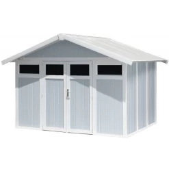Abri De Jardin En PVC 7,53m² UTILITY Blanc Et Gris Bleu Grosfillex + Kit Ancrage Offert 13 Abri De Jardin En PVC 7,53m² UTILITY Blanc Et Gris Bleu Grosfillex + Kit Ancrage Offert -Jardin Abris Magasin abri de jardin en pvc 753m utility blanc et gris bleu grosfillex 5