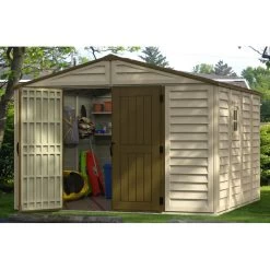 Abri De Jardin En PVC WoodStyle Premium 10,56m² Duramax -Jardin Abris Magasin abri de jardin en pvc woodstyle premium 1056m duramax 1