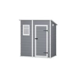 Abri De Jardin En Résine 2,06m² Monopente + Plancher Gris Keter -Jardin Abris Magasin abri de jardin en resine 206m monopente plancher gris keter 2