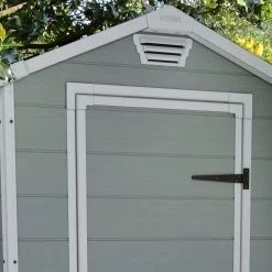 Abri De Jardin En Résine 2,5m² Premium 46 S Gris Clair + Plancher - Keter -Jardin Abris Magasin abri de jardin en resine 25m premium 46 s gris clair plancher keter 4