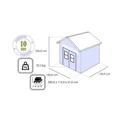 Abri De Jardin En Résine 2,8m² Premium 65 DD + Plancher Keter 8 Abri De Jardin En Résine 2,8m² Premium 65 DD + Plancher Keter -Jardin Abris Magasin abri de jardin en resine 28m premium 65 dd plancher keter 1