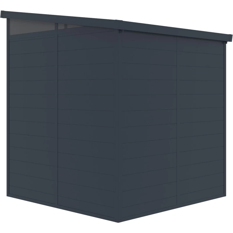 Abri De Jardin En Résine 3,24m² Anthracite Toit Monopente Skylight + Plancher - Jobu 7 Abri De Jardin En Résine 3,24m² Anthracite Toit Monopente Skylight + Plancher - Jobu – Image 5