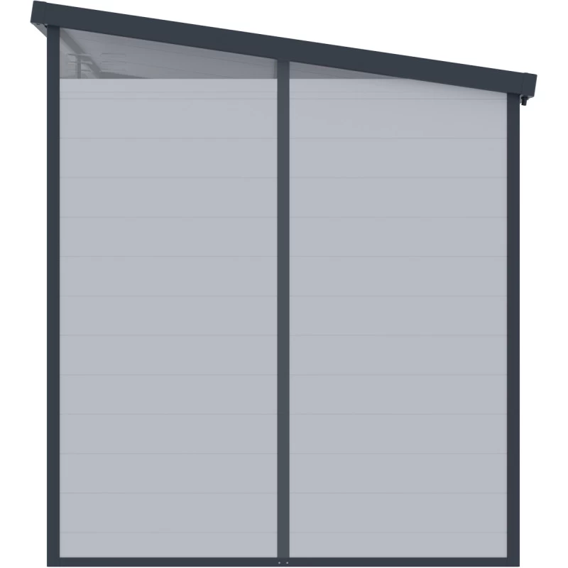 Abri De Jardin En Résine 3,24m² Gris Clair Toit Monopente Skylight + Plancher - Jobu 7 Abri De Jardin En Résine 3,24m² Gris Clair Toit Monopente Skylight + Plancher - Jobu – Image 5