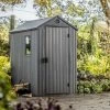 Abri De Jardin En Résine Aspect Bois Grisé 2,3m² Darwin 46 + Plancher - Keter -Jardin Abris Magasin abri de jardin en resine aspect bois grise 23m darwin 46 plancher keter