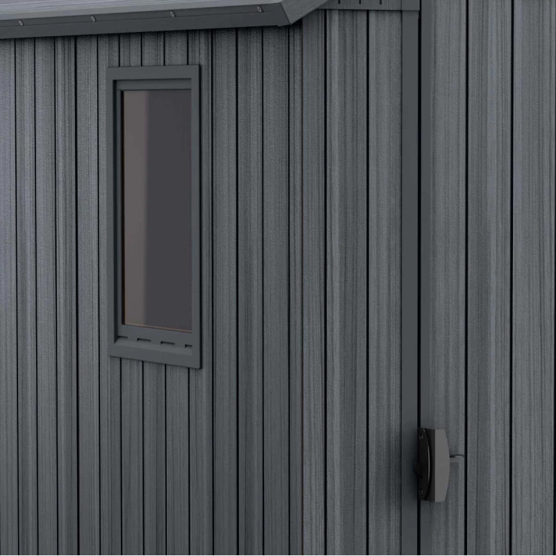 Abri De Jardin En Résine Aspect Bois Grisé 2,3m² Darwin 46 + Plancher - Keter 7 Abri De Jardin En Résine Aspect Bois Grisé 2,3m² Darwin 46 + Plancher - Keter – Image 5
