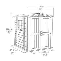 Abri De Jardin En Résine Sydney 3,48m² + Plancher Keter -Jardin Abris Magasin abri de jardin en resine sydney 348m plancher keter 3