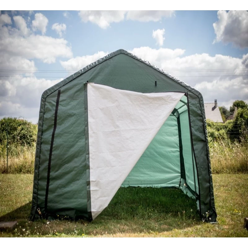 Abri De Jardin En Toile Renforcée Verte Toit 2 Pentes 13,30m² HABRITA 4 Abri De Jardin En Toile Renforcée Verte Toit 2 Pentes 13,30m² HABRITA – Image 2