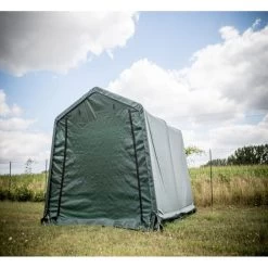 Abri De Jardin En Toile Renforcée Verte Toit 2 Pentes 9,30m² HABRITA