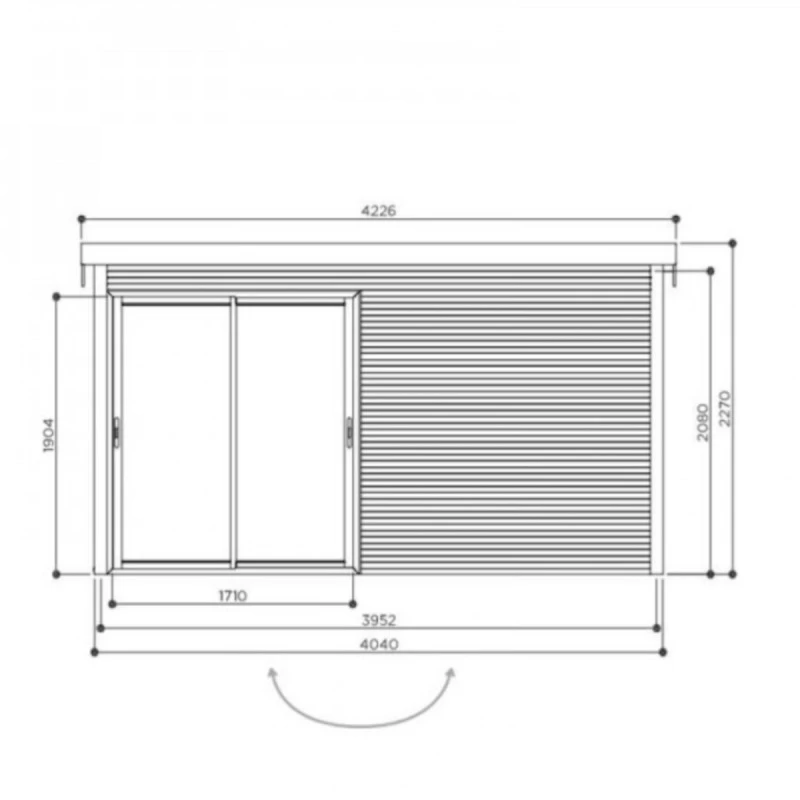 Abri De Jardin Faro 12,25m² En Bois Massif 28mm Avec Double Porte Vitrée - SOLID 4 Abri De Jardin Faro 12,25m² En Bois Massif 28mm Avec Double Porte Vitrée - SOLID – Image 2