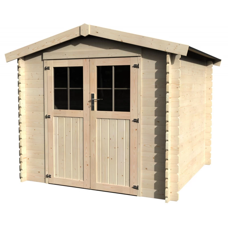 Abri De Jardin Flandres 6,12m² En Bois Massif 28mm Avec Double Porte – Décor Et Jardin 3 Abri De Jardin Flandres 6,12m² En Bois Massif 28mm Avec Double Porte – Décor Et Jardin