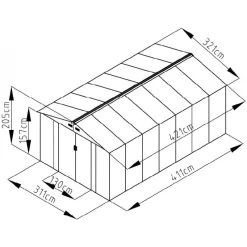 Abri De Jardin Métal 13,51m² Imitation Bois Vieilli -Jardin Abris Magasin abri de jardin metal 1351m imitation bois vieilli 2
