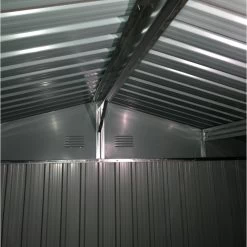 Abri De Jardin Métal 7,15m² WoodTouch Beige + Kit D'ancrage X-METAL -Jardin Abris Magasin abri de jardin metal 7m woodtouch beige kit d ancrage x metal 3