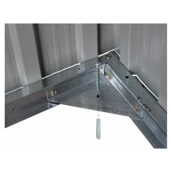 Abri De Jardin Métal 7,15m² WoodTouch Beige + Kit D'ancrage X-METAL -Jardin Abris Magasin abri de jardin metal 7m woodtouch beige kit d ancrage x metal 5