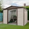 Abri De Jardin Métal Beige Et Marron 7,18m² + Kit D'ancrage Inclus - YARDMASTER 1 Abri De Jardin Métal Beige Et Marron 7,18m² + Kit D'ancrage Inclus - YARDMASTER -Jardin Abris Magasin abri de jardin metal beige et marron 718m kit d ancrage inclus yardmaster