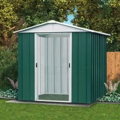 Abri De Jardin Métal Vert 4,38m² + Kit D'ancrage Inclus - YARDMASTER -Jardin Abris Magasin abri de jardin metal vert 438m kit d ancrage inclus yardmaster 2