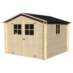 Abri De Jardin Mirama 7,70m² En Bois Massif 19mm Avec Double Porte – Décor Et Jardin