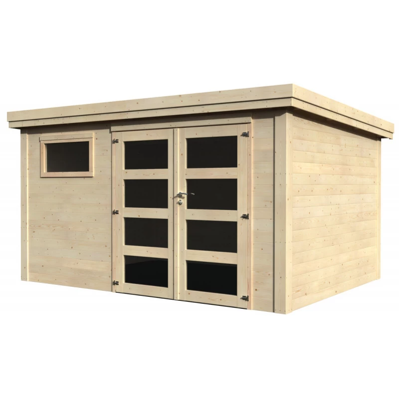 Abri De Jardin Paolo 11,92m² En Bois Massif 28mm Avec Double Porte Et Fenêtre – Décor Et Jardin 3 Abri De Jardin Paolo 11,92m² En Bois Massif 28mm Avec Double Porte Et Fenêtre – Décor Et Jardin