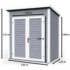 Abri De Jardin Skur 1 2,19m² + Plancher Traité Peint Anthracite Baltic -Jardin Abris Magasin abri de jardin skur 1 219m plancher traite peint anthracite baltic 1