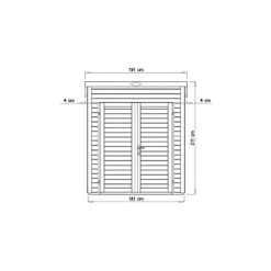 Abri De Jardin Skur 1 2,19m² + Plancher Traité Peint Gris Baltic -Jardin Abris Magasin abri de jardin skur 1 219m plancher traite peint gris baltic 4