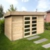 Abri De Jardin Stockholm 11,42m² En Bois Massif 28mm Avec Double Porte - SOLID -Jardin Abris Magasin abri de jardin stockholm 1142m en bois massif 28mm avec double porte solid