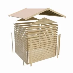 Abri De Jardin Dahme 3 De 3,31m² Panneaux Bois 14mm - Karibu -Jardin Abris Magasin abri de jardin tobin 3 de 331m panneaux bois 14mm karibu 5
