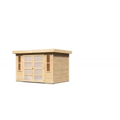 Abri De Jardin Toit Plat 6,55m² Bois Gris 19mm Mühlendorf 4 - Karibu -Jardin Abris Magasin abri de jardin toit plat 655m en bois vitrifie gris 19mm muhlendorf karibu 5