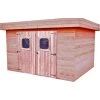 Abri Toit Plat DINAN 7,97m² Madriers Douglas 28mm + Couverture Bac Acier - HABRITA -Jardin Abris Magasin abri dinan 797m en madriers douglas 28mm sans plancher habrita