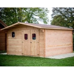 Abri En Bois De Douglas DOMMAR 18,90m² Madriers 28mm + Couverture Onduline - HABRITA 11 Abri En Bois De Douglas DOMMAR 18,90m² Madriers 28mm + Couverture Onduline - HABRITA -Jardin Abris Magasin abri dommar 1890m en madriers douglas 28mm sans plancher habrita 3