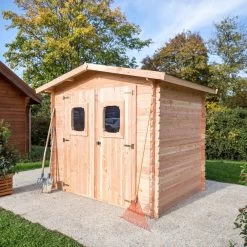 Abri En Madriers Douglas 28mm DOMMAR 6,33m² + Couverture Onduline - HABRITA -Jardin Abris Magasin abri dommar 633m en madriers douglas 28mm sans plancher habrita 3