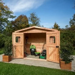 Abri En Madriers Douglas 28mm DOMMAR 6,33m² + Couverture Onduline - HABRITA -Jardin Abris Magasin abri dommar 633m en madriers douglas 28mm sans plancher habrita 5