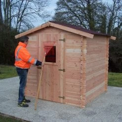 Abri De Jardin En Douglas DUBLIN 4,28m² Madriers 28mm + Couverture Onduline - HABRITA -Jardin Abris Magasin abri dublin 428m en madriers douglas 28mm sans plancher habrita 2