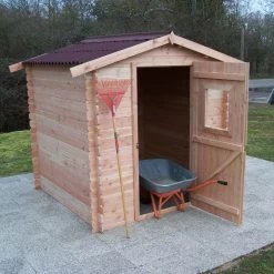 Abri De Jardin En Douglas DUBLIN 4,28m² Madriers 28mm + Couverture Onduline - HABRITA -Jardin Abris Magasin abri dublin 428m en madriers douglas 28mm sans plancher habrita 5