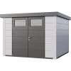 Abri En Acier Galvanisé Blanc 8,9m² Avec Double Porte Eleganto 3030 Telluria -Jardin Abris Magasin abri en acier galvanise blanc 89m avec double porte eleganto 3030 telluria