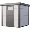 Abri En Acier Galvanisé Gris Blanc 4,3m² Eleganto 2121 Telluria 1 Abri En Acier Galvanisé Gris Blanc 4,3m² Eleganto 2121 Telluria -Jardin Abris Magasin abri en acier galvanise gris blanc 43m eleganto 2121 telluria