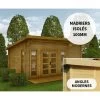 Abri En Bois 22m² Isolation Parois 100mm Traité Marron Gardy Shelter 2 Abri En Bois 22m² Isolation Parois 100mm Traité Marron Gardy Shelter -Jardin Abris Magasin abri en bois 22m isolation parois 100mm traite marron gardy shelter