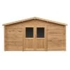 Abri En Bois Massif 16m² PRIMO 28mm Traité Teinté Marron Gardy Shelter -Jardin Abris Magasin abri en bois massif 16m primo 28mm traite teinte marron gardy shelter