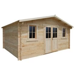 Abri En Bois Massif 19,82m² PLUS - Madriers 28mm Gardy Shelter