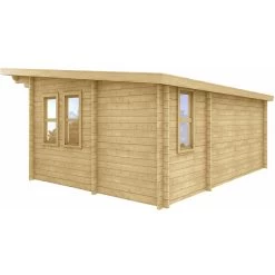 Abri En Bois Massif 22m² MODERNE - Madriers 40mm Gardy Shelter -Jardin Abris Magasin abri en bois massif 22m moderne madriers 40mm gardy shelter 3