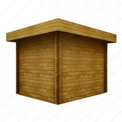 Abri En Bois Massif 7,5m² MODERNE Teinté Marron - Madriers 40mm Gardy Shelter -Jardin Abris Magasin abri en bois massif 75m moderne teinte marron madriers 40mm gardy shelter 4