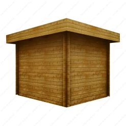 Abri En Bois Massif 7,5m² MODERNE Teinté Marron - Madriers 40mm Gardy Shelter -Jardin Abris Magasin abri en bois massif 75m moderne teinte marron madriers 40mm gardy shelter 5