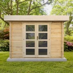 Abri En Bois Massif 9m² MODERNE - Madriers 40mm Gardy Shelter -Jardin Abris Magasin abri en bois massif 9m moderne madriers 40mm gardy shelter 2