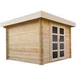 Abri En Bois Massif 9m² MODERNE - Madriers 40mm Gardy Shelter -Jardin Abris Magasin abri en bois massif 9m moderne madriers 40mm gardy shelter 4